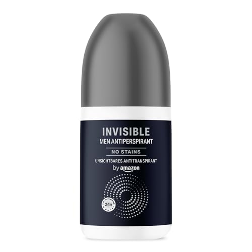 by Amazon Invisible Deodorante Roll-On Uomo 75 ml anti-macchia