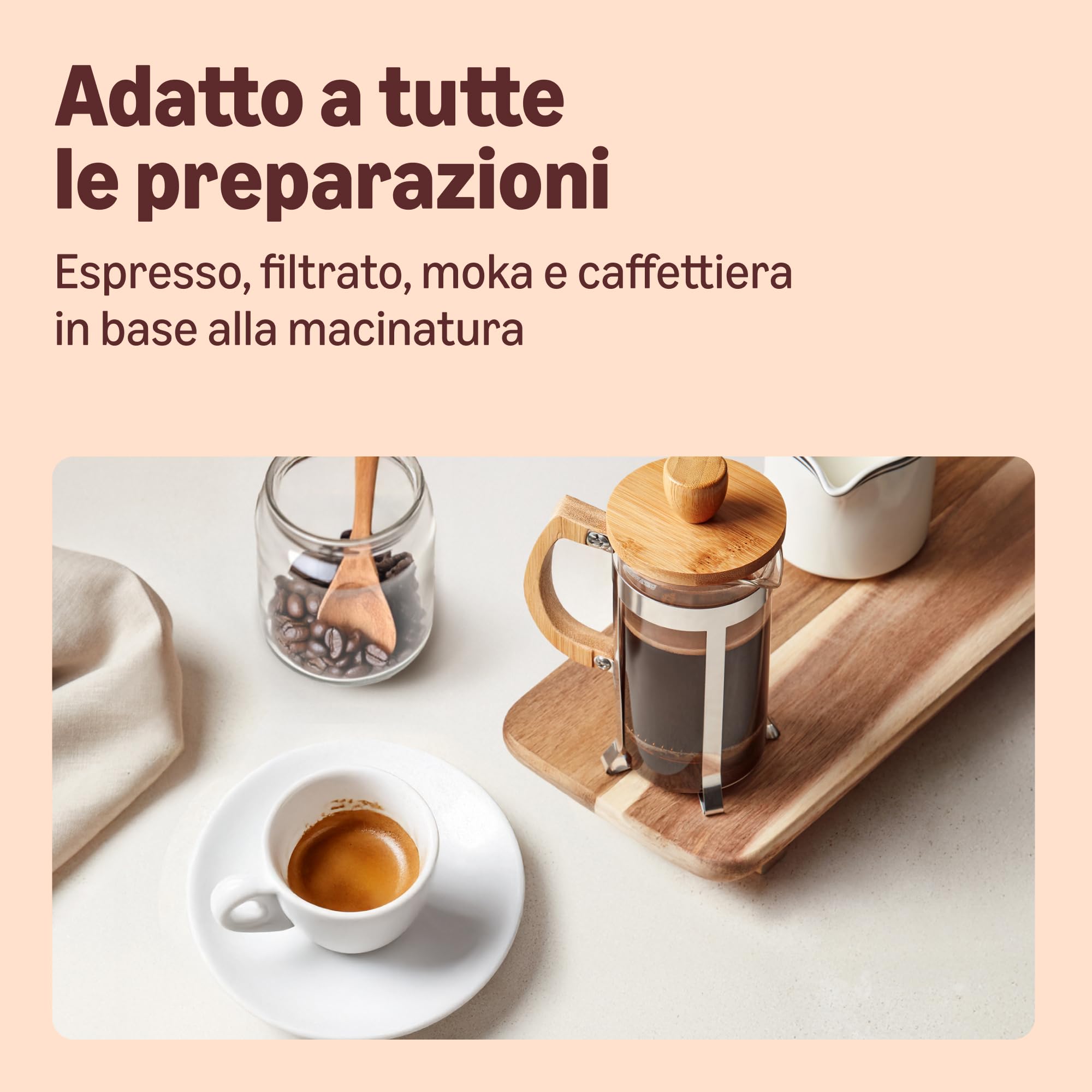 by Amazon Espresso Crema caffè in grani 2x500g tostatura chiara