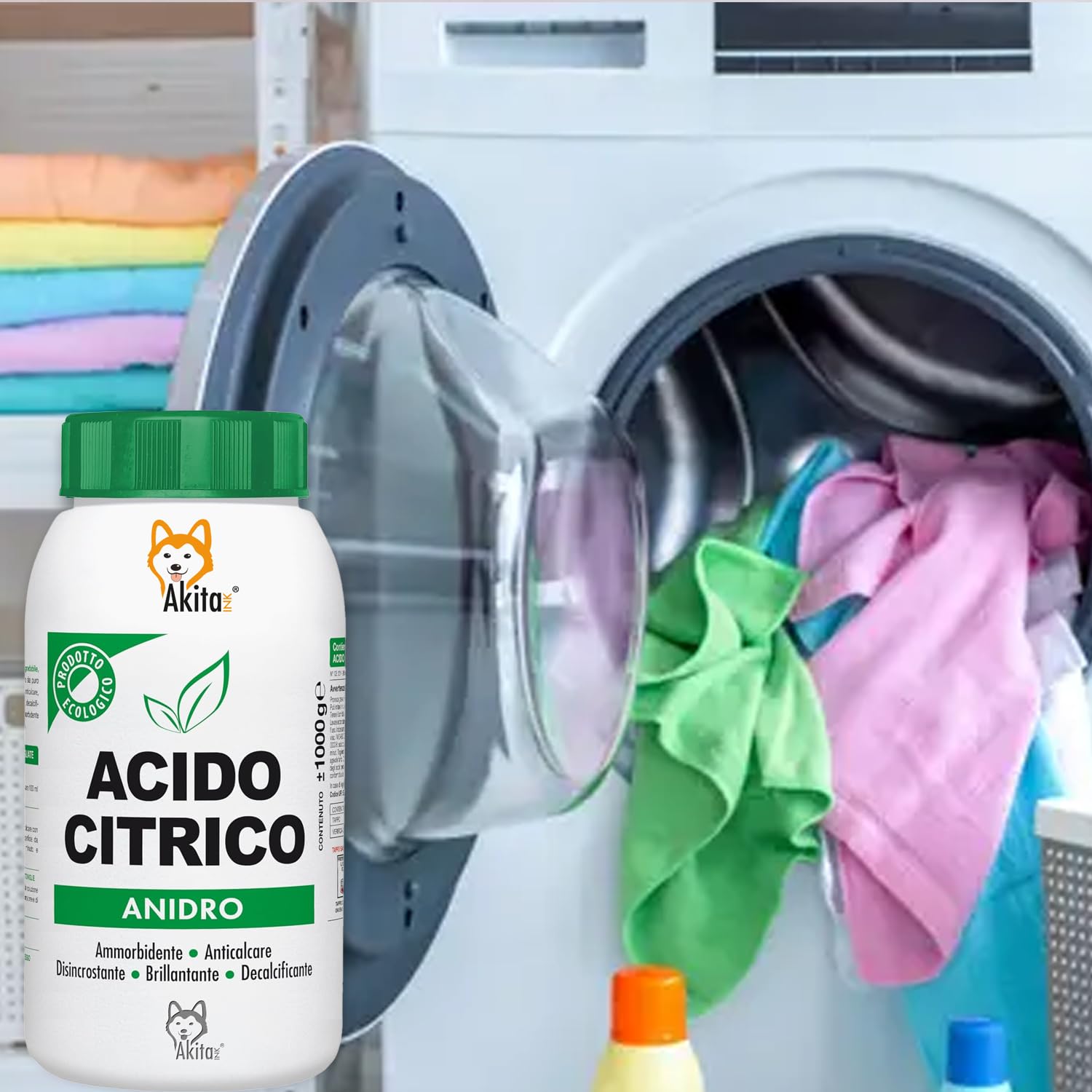 Akitaink Acido Citrico in Polvere 2 kg Multiuso