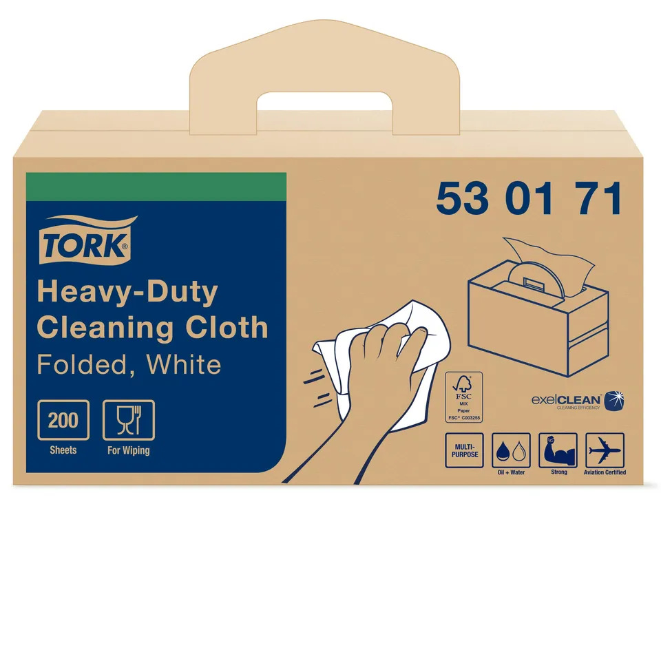 Tork 530171 Panni Pulizia Bianchi 200 pezzi Resistenti
