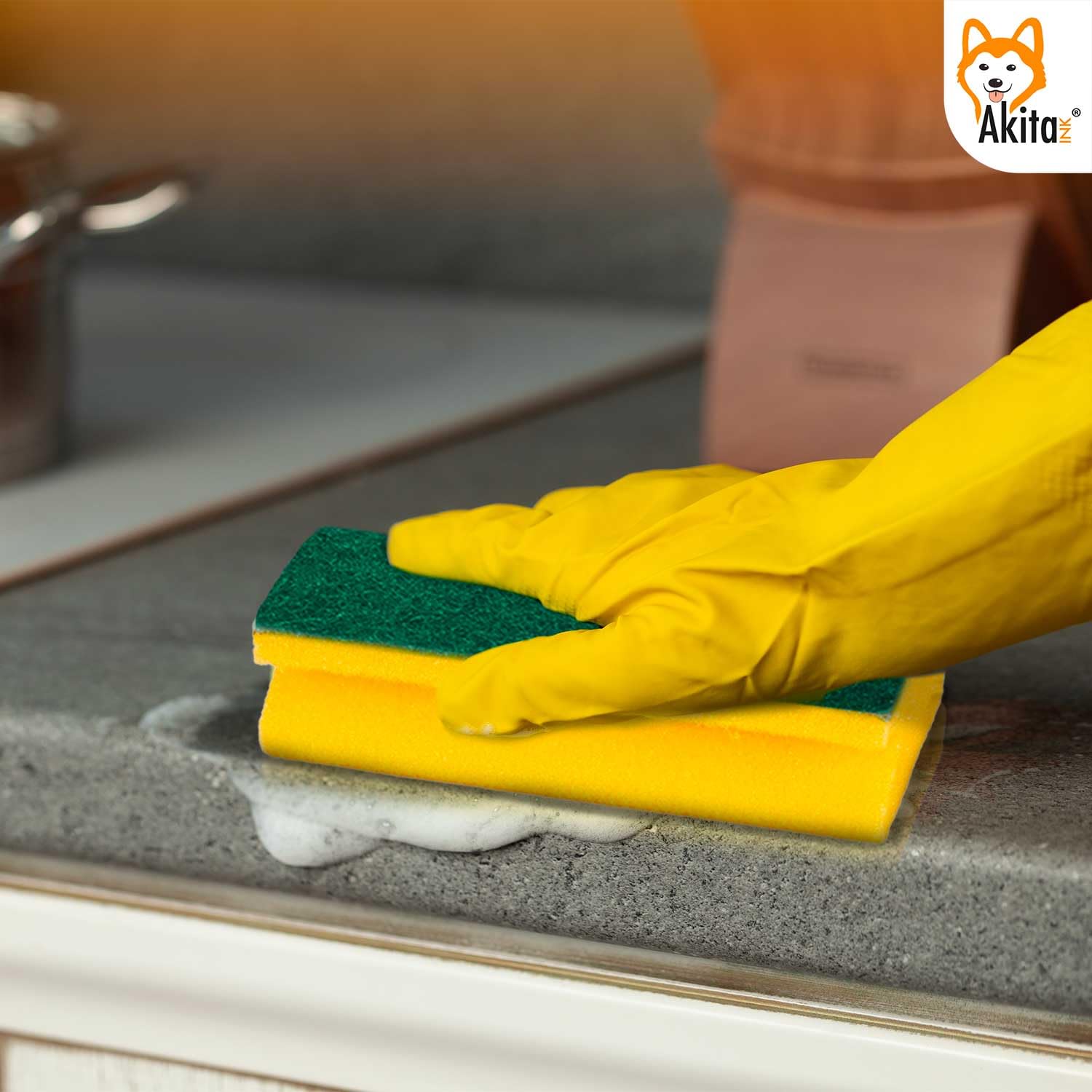 Akitaink Soft XXL spugna bagno cucina 4 pezzi antibatterica