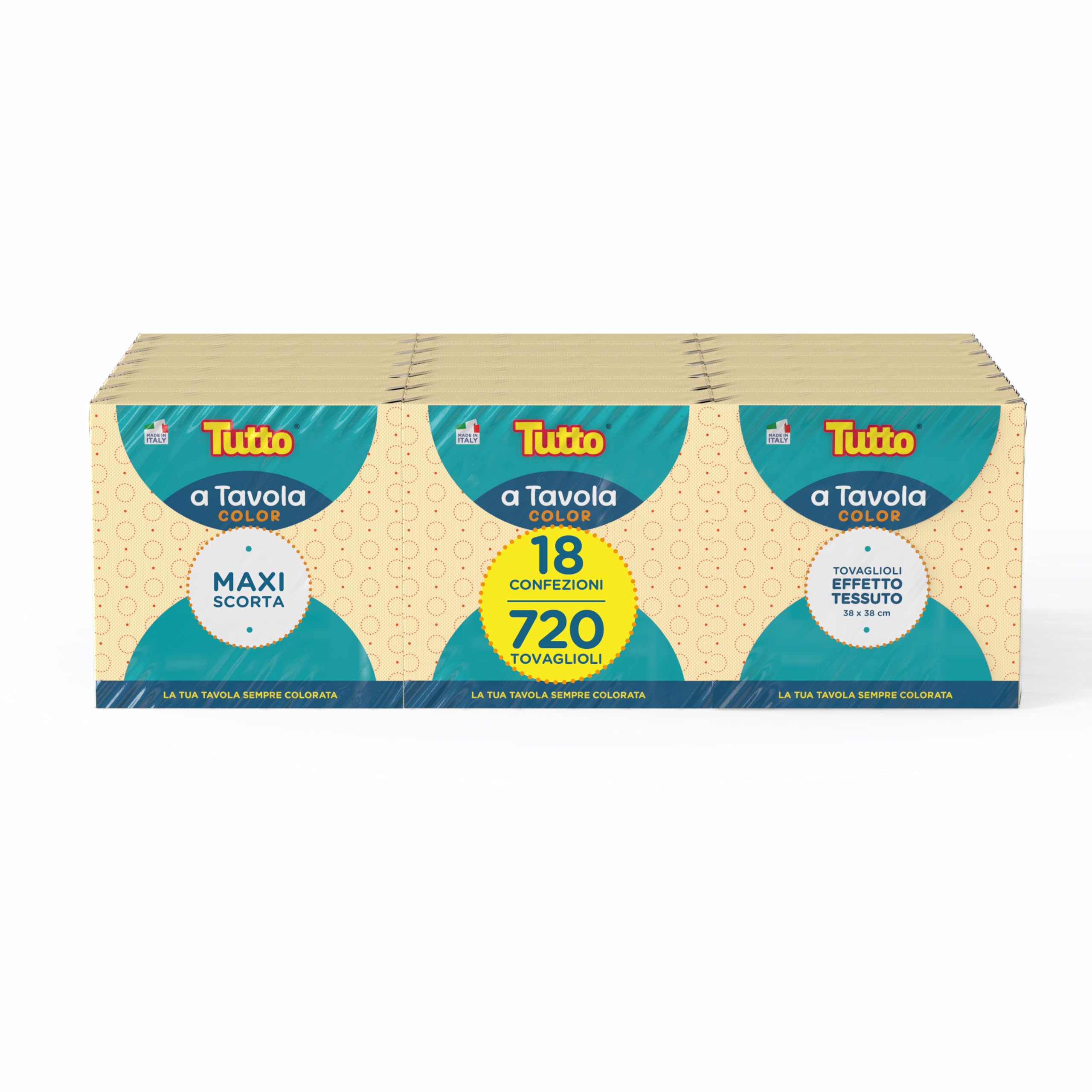 Tutto a Tavola Color tovaglioli 720 pz 38x38 cm 2 veli