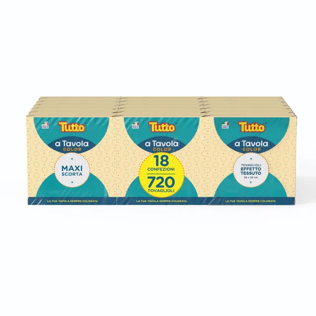 Tutto a Tavola Color tovaglioli 720 pz 38x38 cm 2 veli