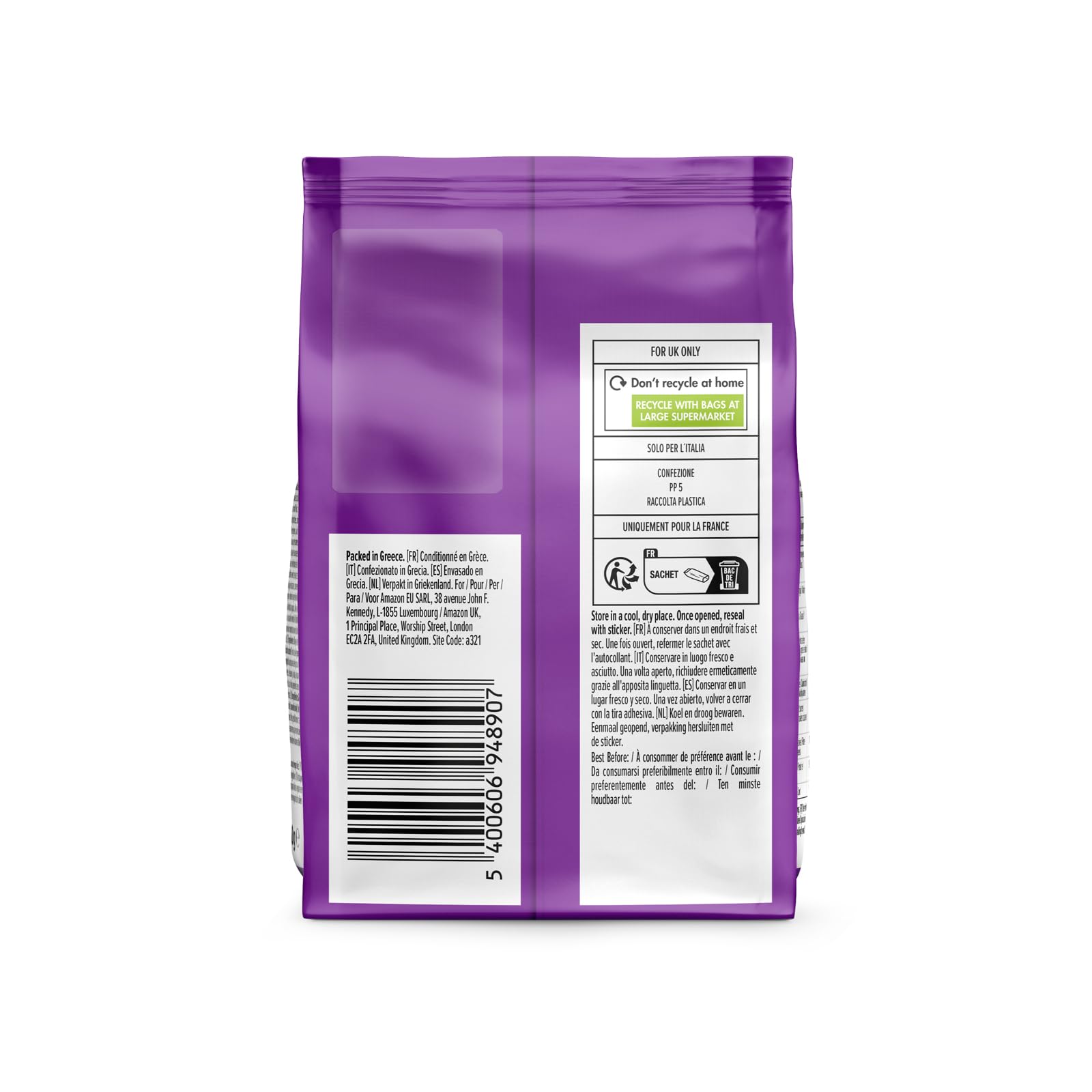 by Amazon Bacche di Goji Essiccate 6 x 200 g ricche di fibre