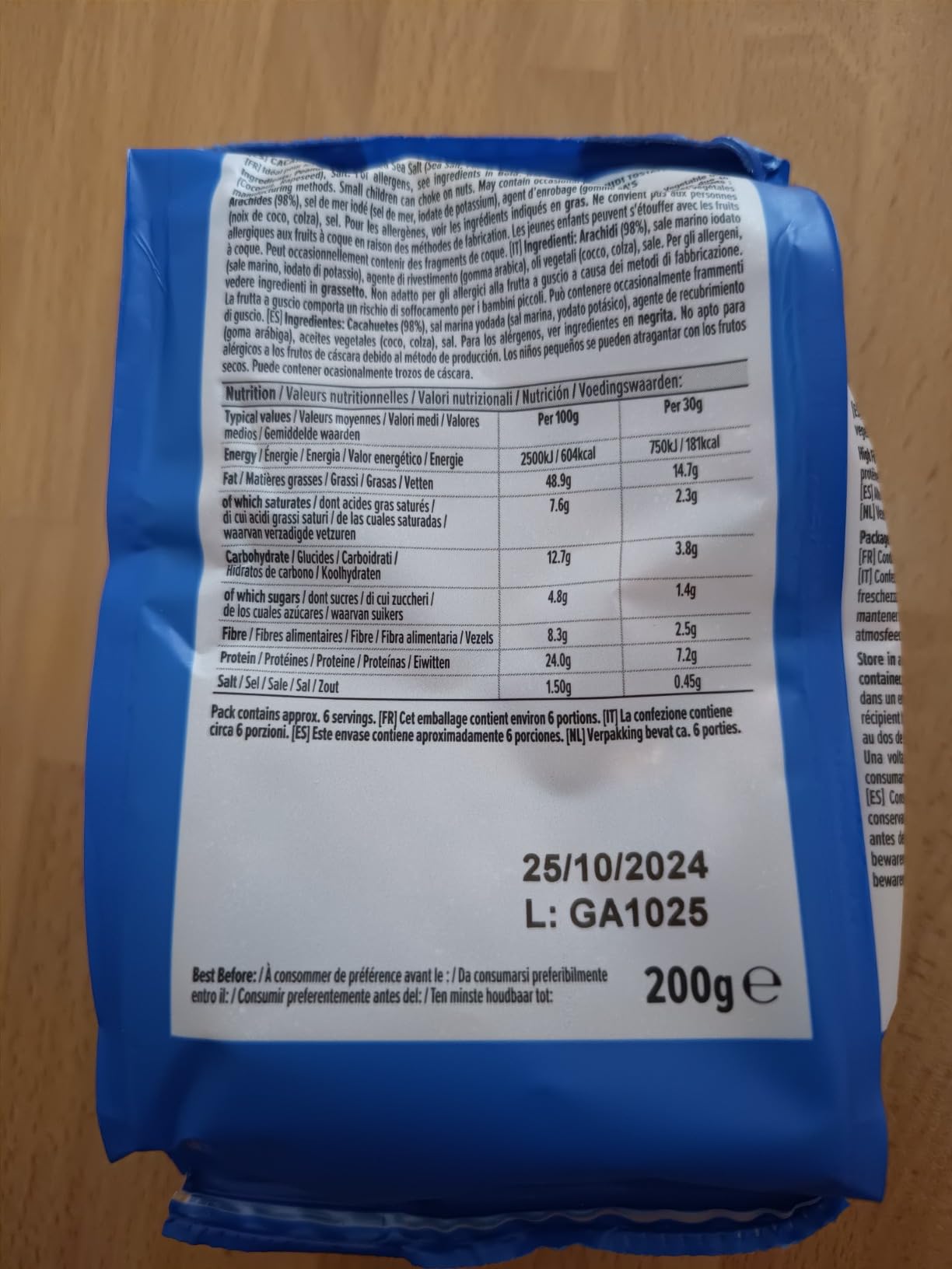 by Amazon Arachidi Tostate e Salate 500g Proteiche