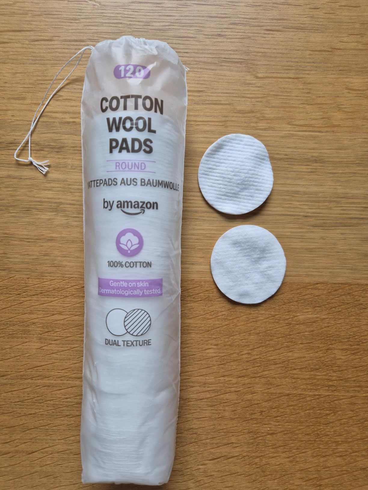 by Amazon Dischetti Cotone Ovali Maxi 50 pz doppia texture