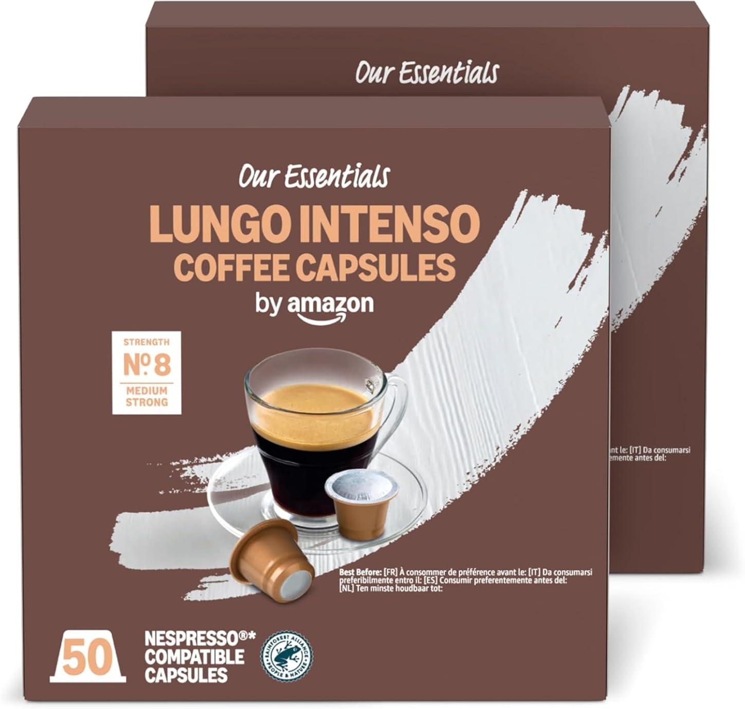 by Amazon Lungo Intenso capsule caffè Nespresso 100 pezzi