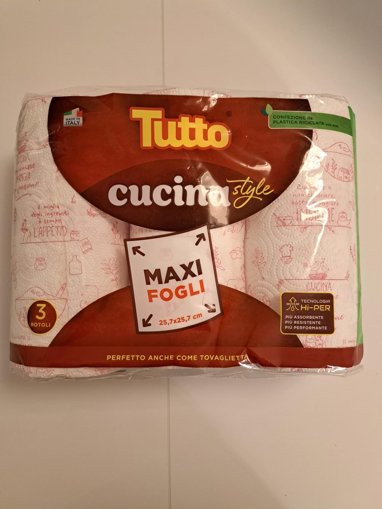 Tutto Cucina Style asciugatutto 18 rotoli maxi fogli assorbente