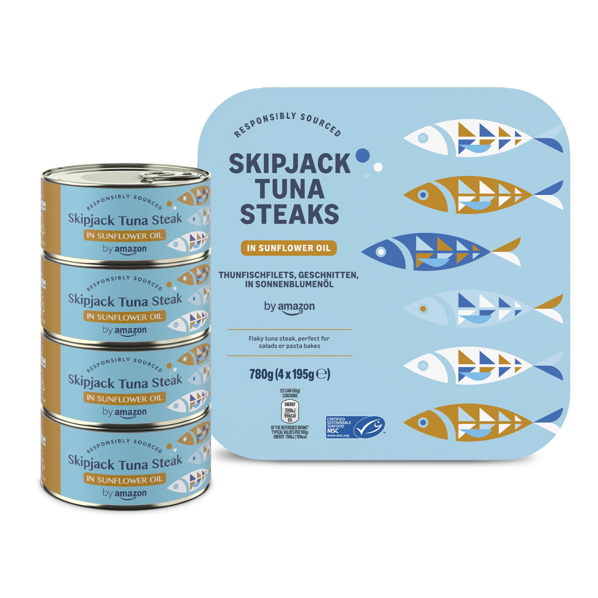 by Amazon Tonno in Pezzi al Naturale 145 g Confezione da 6 proteico