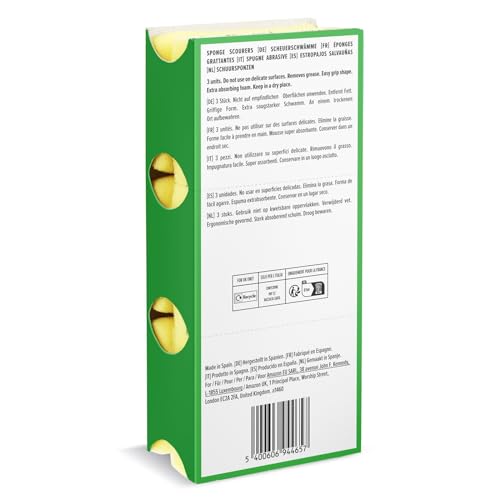 by Amazon Spugne abrasive pulizia 3 pezzi 9x7 cm