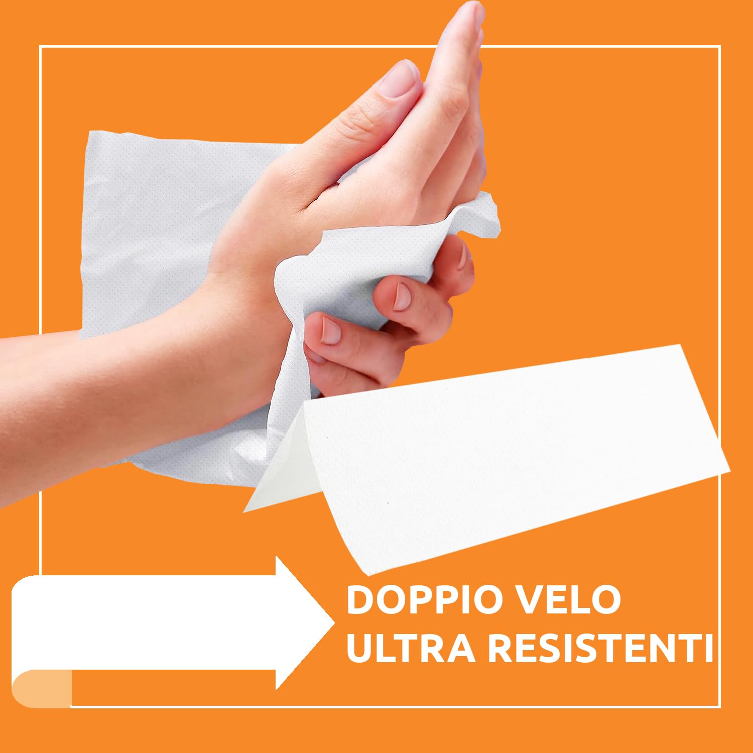 Akitaink asciugamani carta piegati 2 veli 2000 pezzi assorbenti