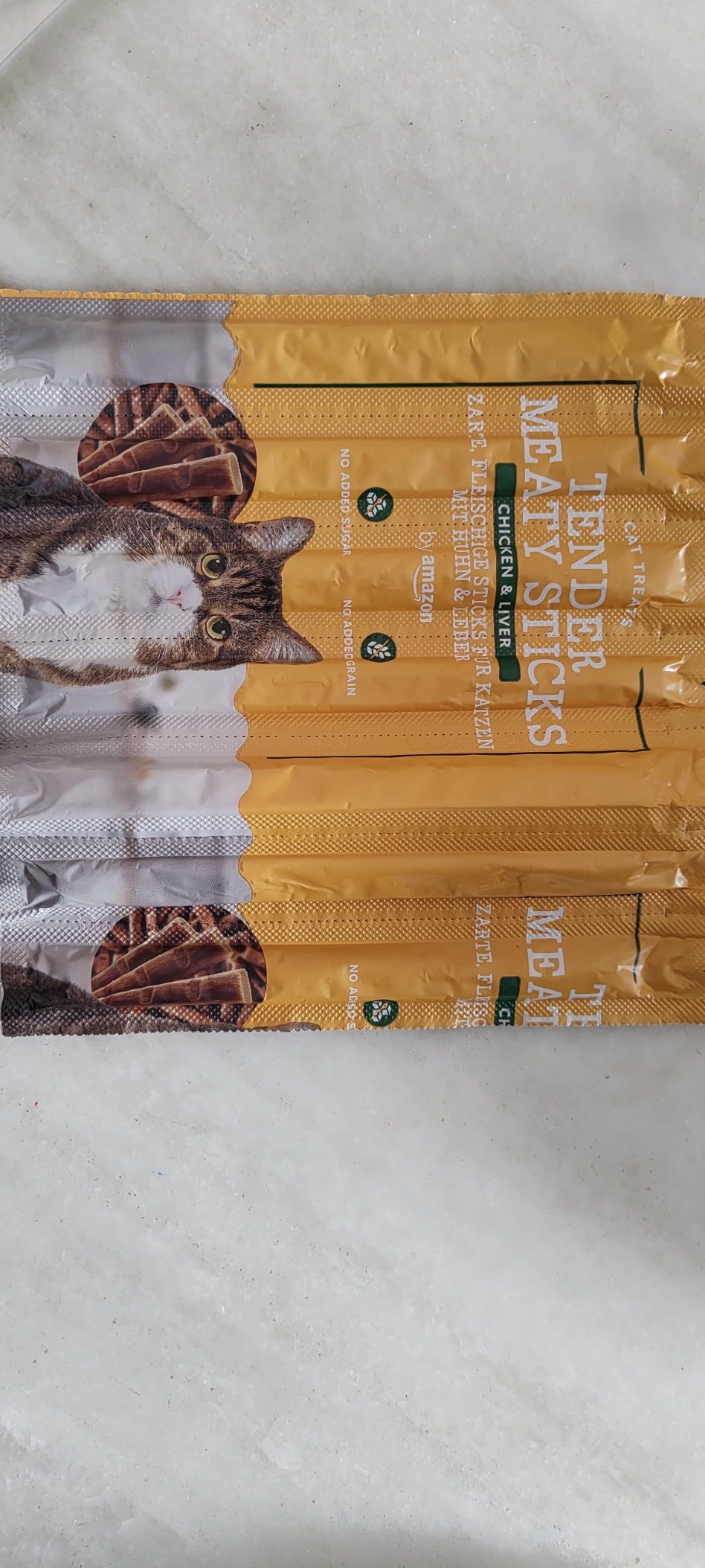 by Amazon Bastoncini Gatti pollo fegato snack 50 g senza cereali