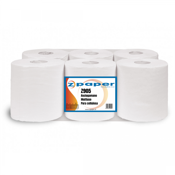 Zpaper Z905 asciugamani multiuso 6 rotoli 2 veli