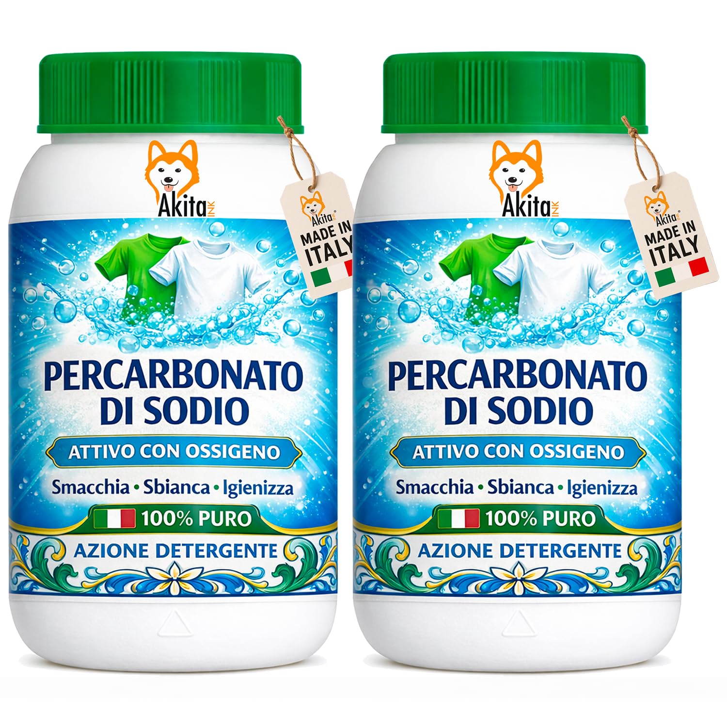 Akitaink Percarbonato di Sodio 1 Kg Sbiancante Bucato Puro