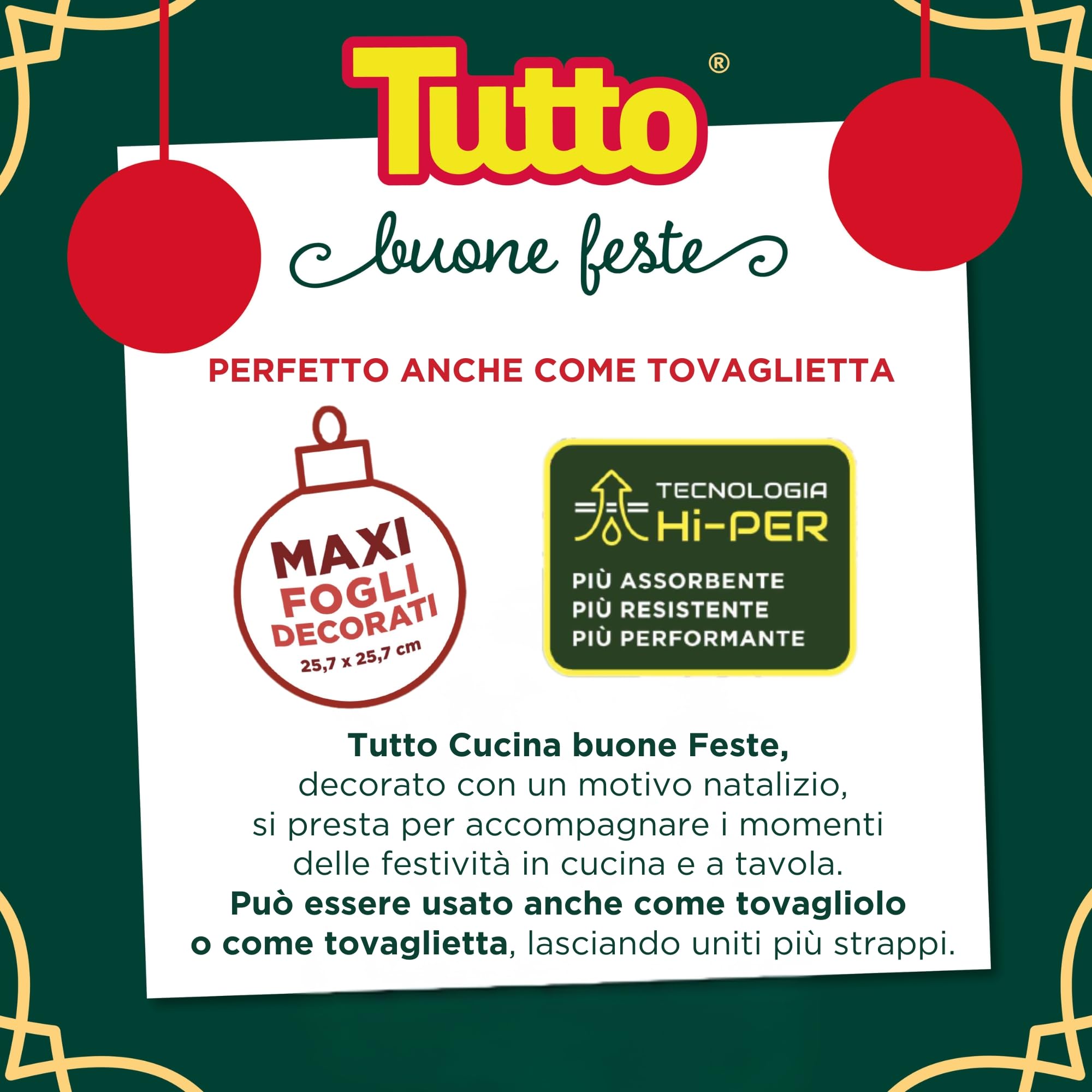 Tutto Cucina Style Christmas Edition carta cucina 3 rotoli
