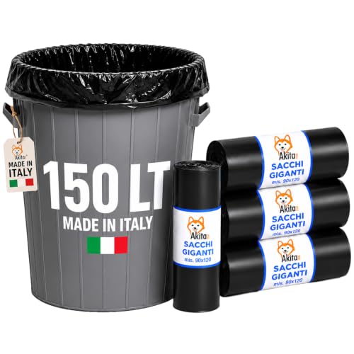 Akitaink Sacchi Neri 90x120 150 Litri 40 Pz Resistenti