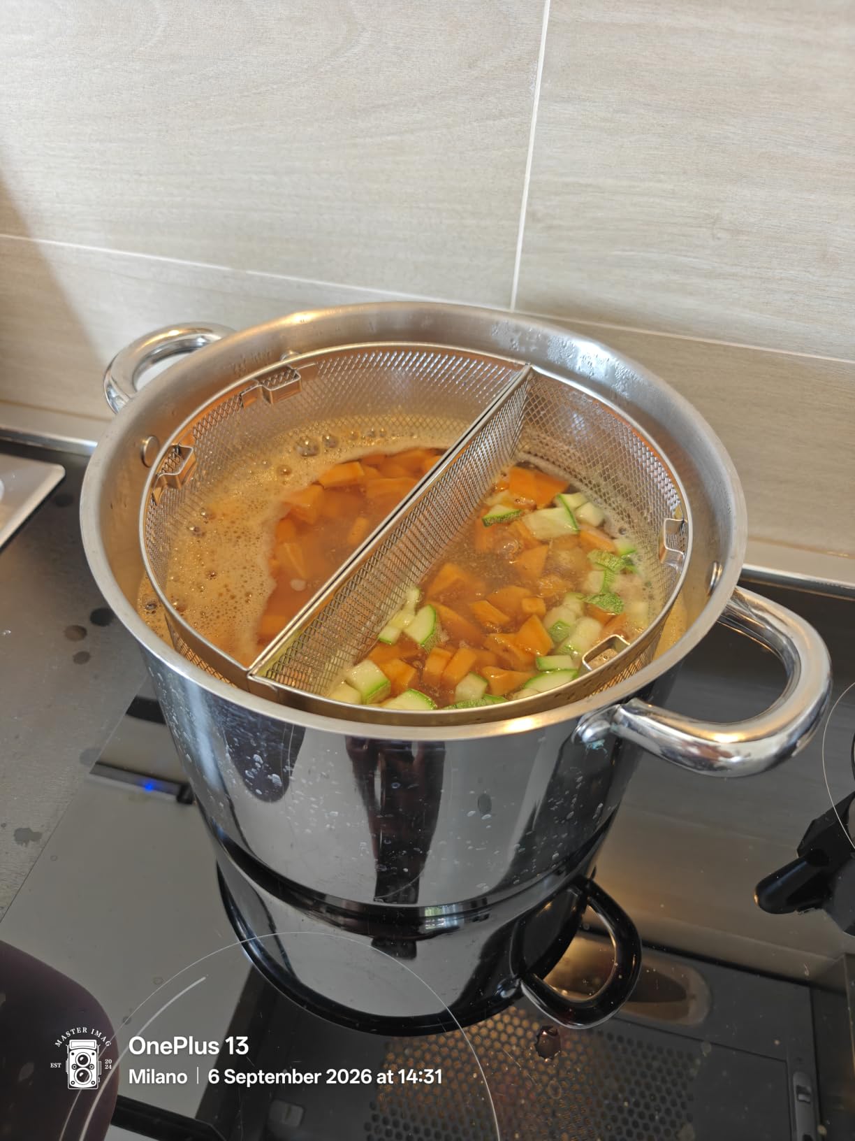 Akitaink Duna 24 cm Bollipasta Acciaio Inox 2 Cestelli