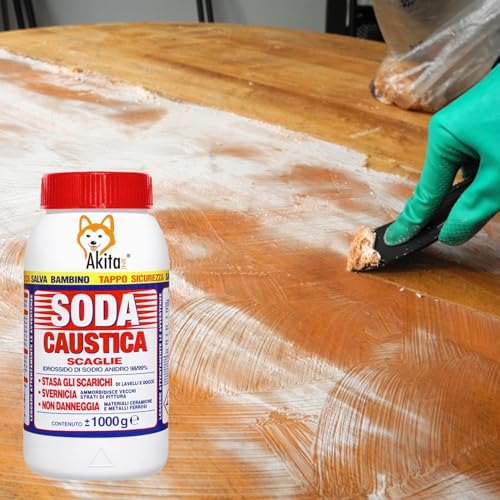 Akitaink soda caustica a scaglie 1 pezzo per scarichi