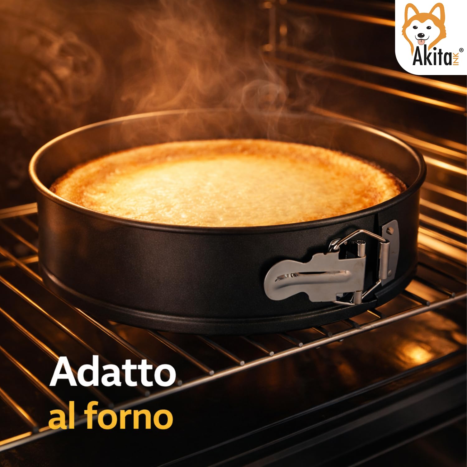Akitaink Tortiera a cerniera antiaderente 18 cm per cheesecake