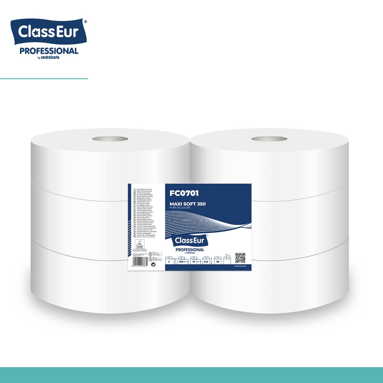Maxi Soft 350 carta igienica jumbo