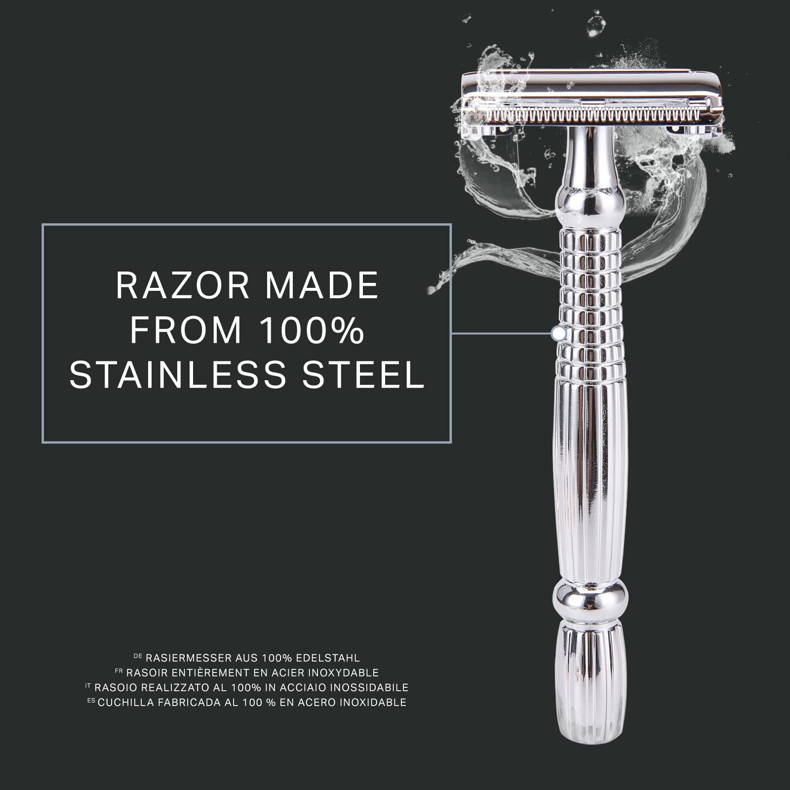 by Amazon rasoio classico doppia lama con 20 lamette