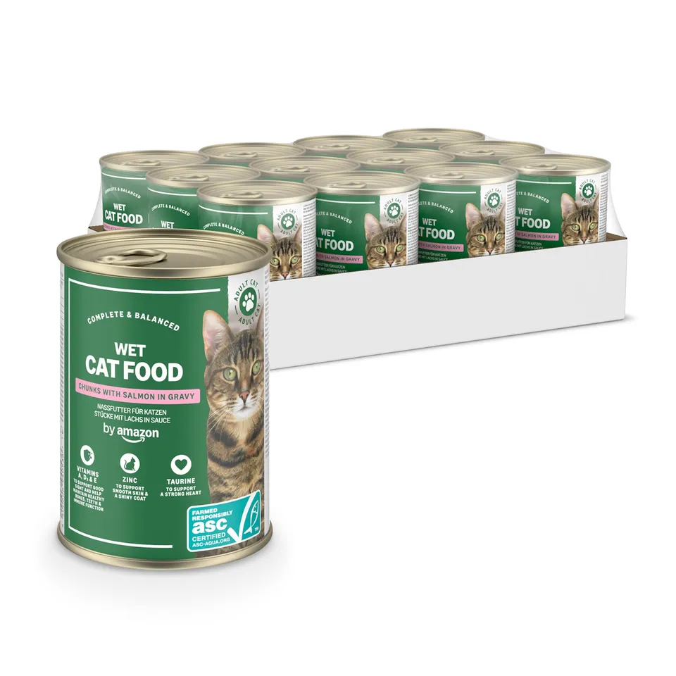 by Amazon Cibo Umido Gatti Bocconcini Salmone 12x415g