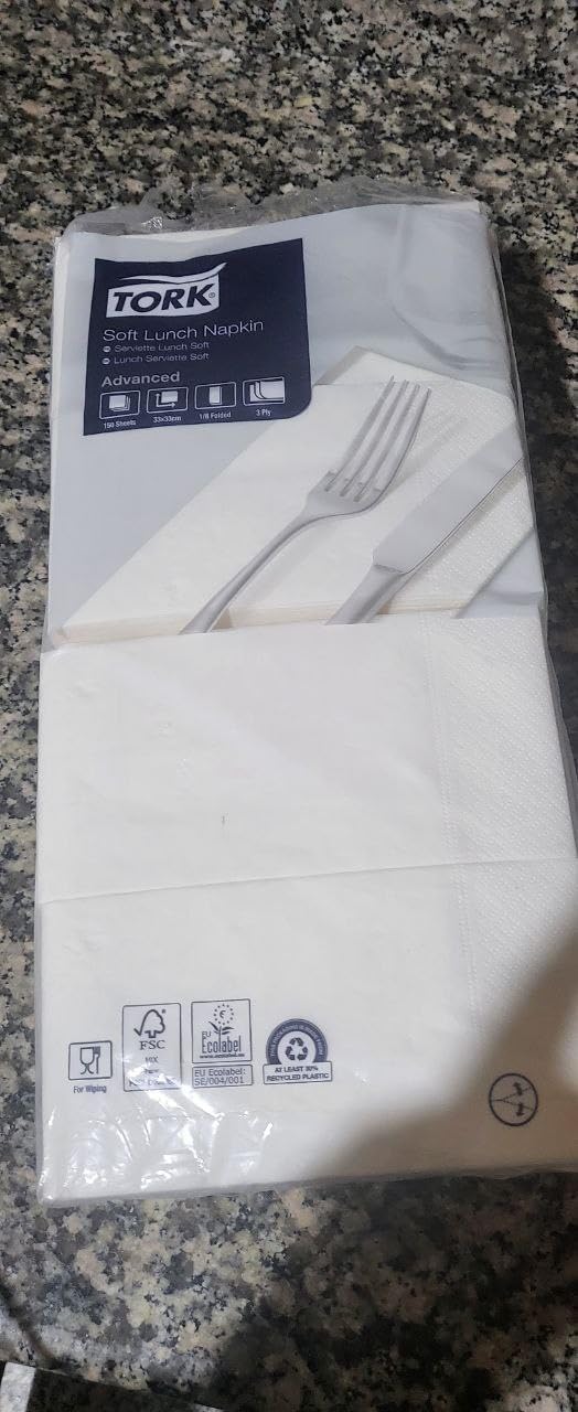 Tork 477416 Lunch Soft tovaglioli bianchi 1500 pezzi 3 veli