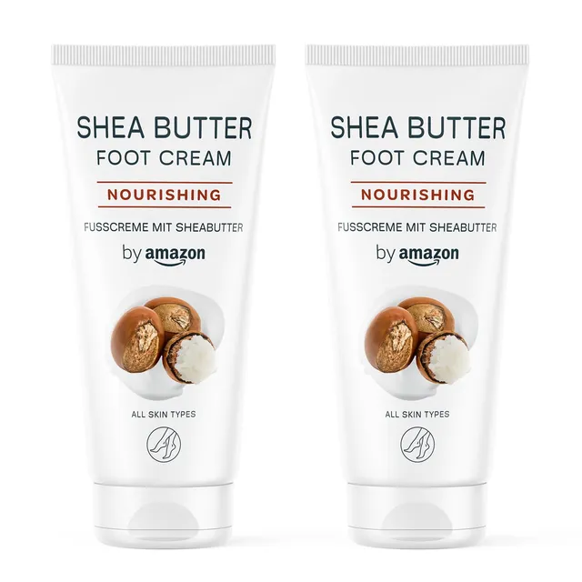 by Amazon Crema Piedi Burro di Karité 2x100 ml idratante