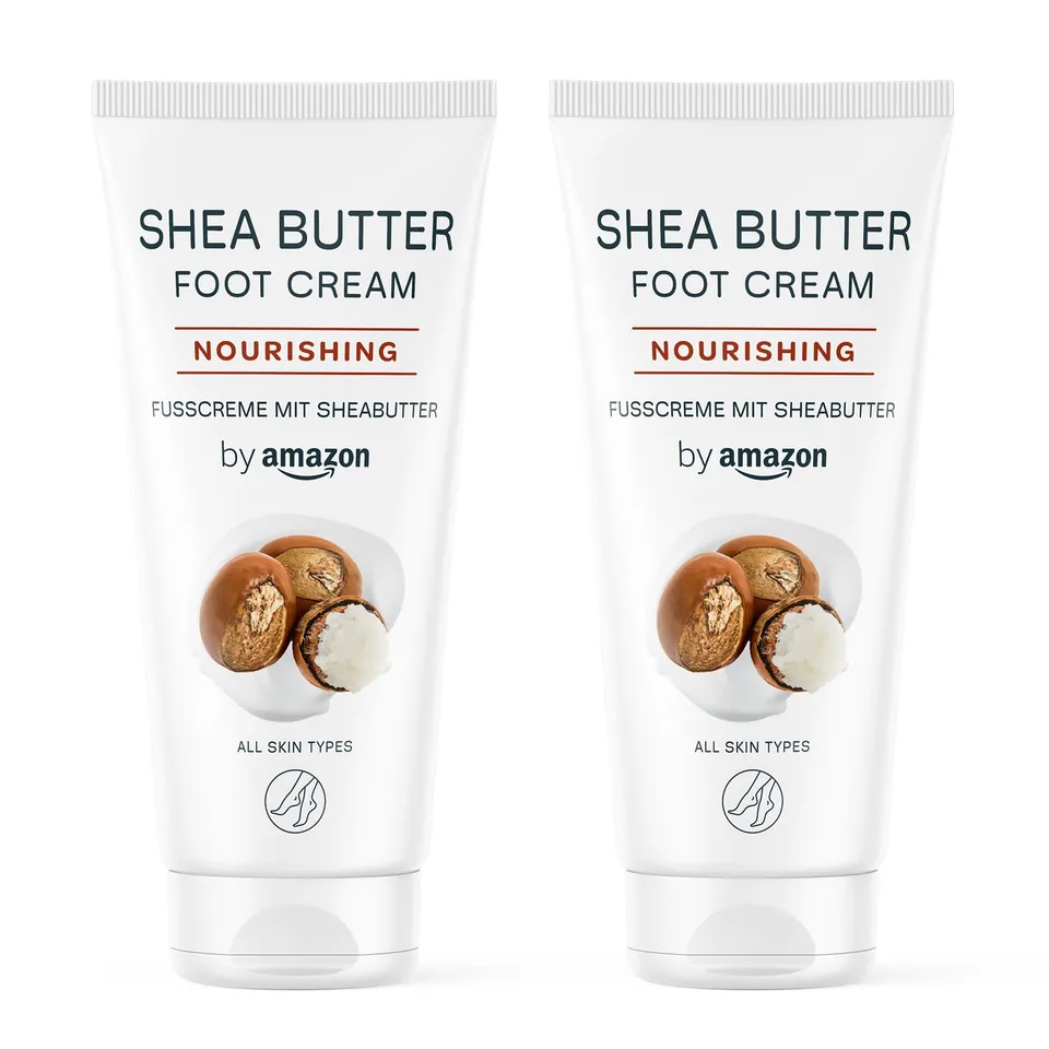 by Amazon Crema Piedi Burro di Karité 2x100 ml idratante
