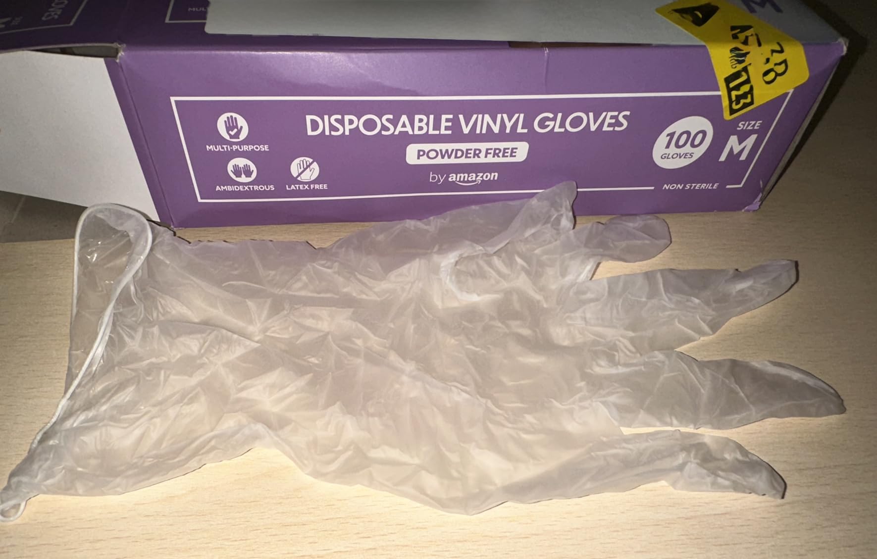 by Amazon guanti vinile monouso M 100 pezzi senza lattice