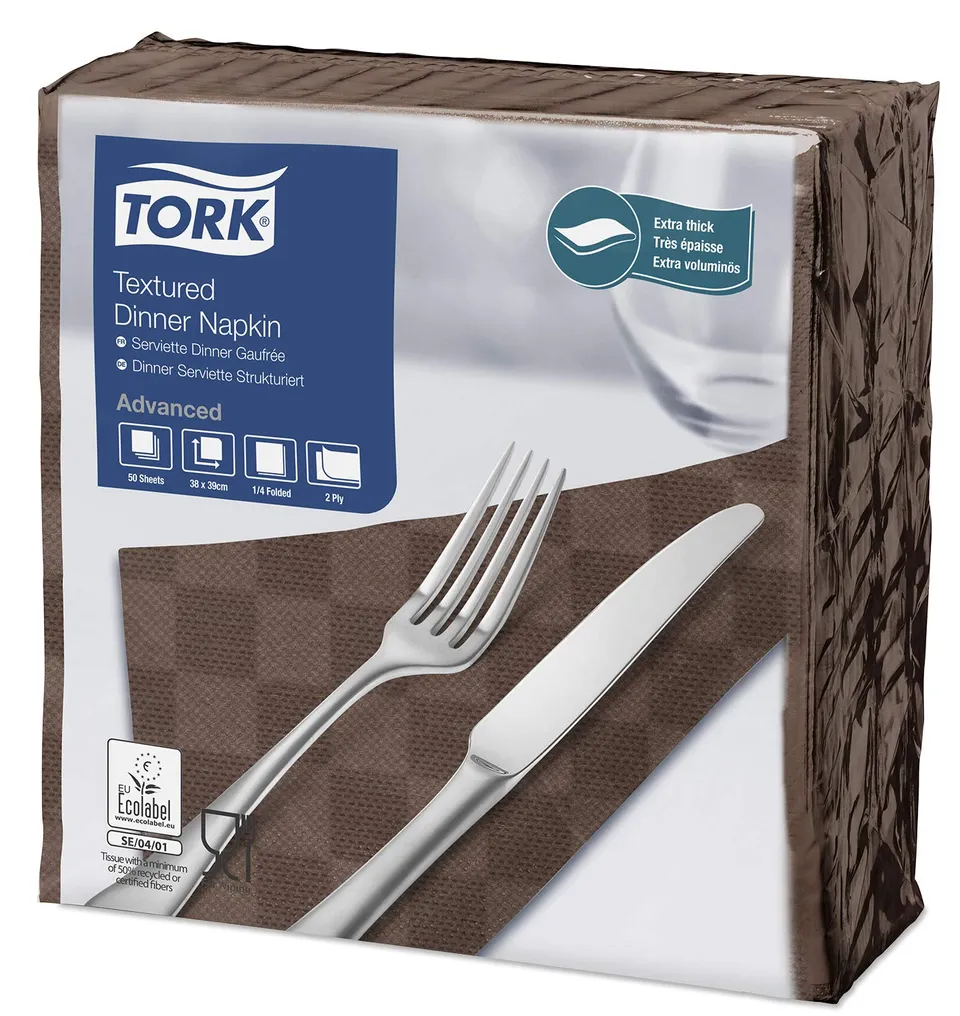 Tork Dinner 478795 tovaglioli carta marroni 900pz 2 veli