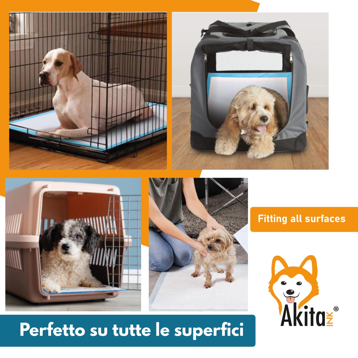 Akitaink Traverse Animali Super Assorbenti 60x60 cm 120 pz