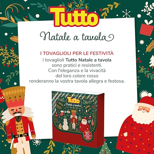 Tutto Natale a Tavola tovaglioli 900 pz rossi 38x38 2 veli
