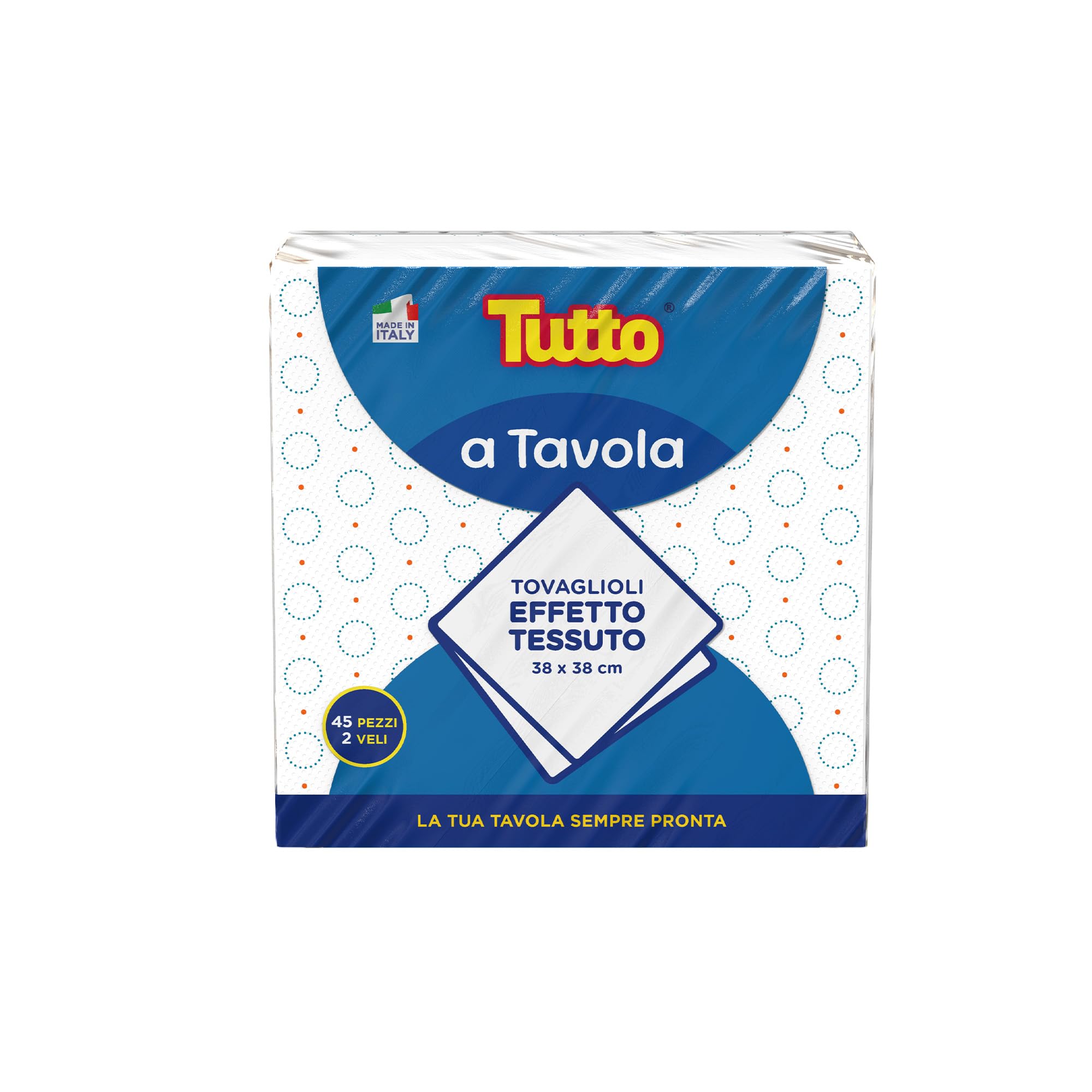 Tutto a Tavola tovaglioli 45 pz 38x38 cm 2 veli decorati