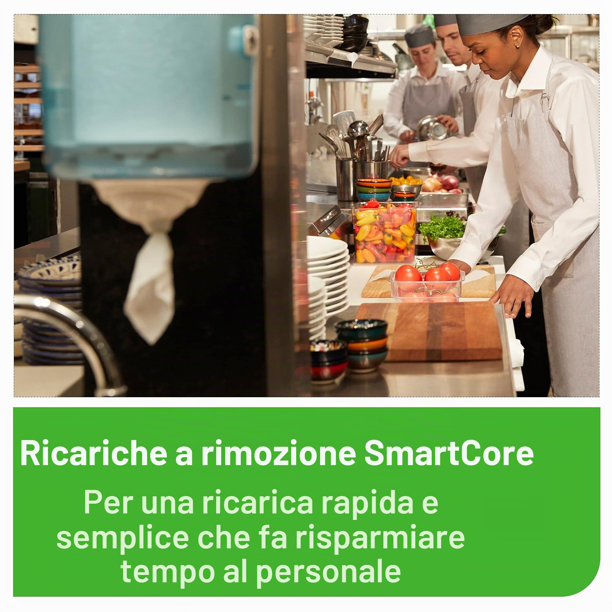 Tork Reflex Mini dispenser carta turchese interni