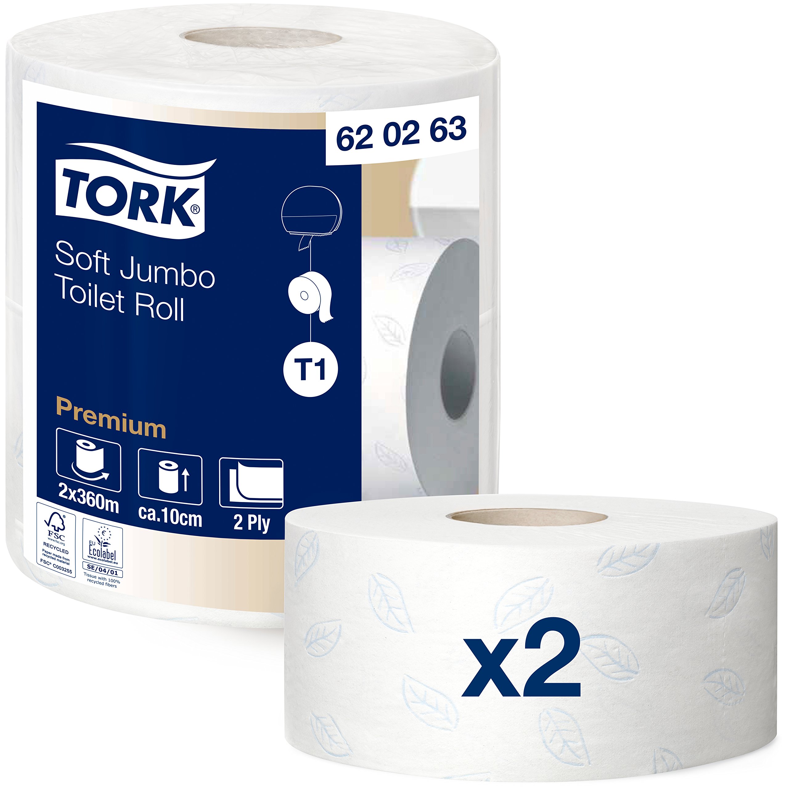 Tork 110273 Carta Igienica Jumbo 2 Veli 6 Rotoli 360 m