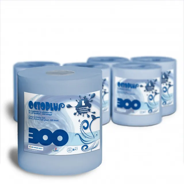 Zpaper P330 Octoplus asciugatutto blu 6 rotoli 300 strappi