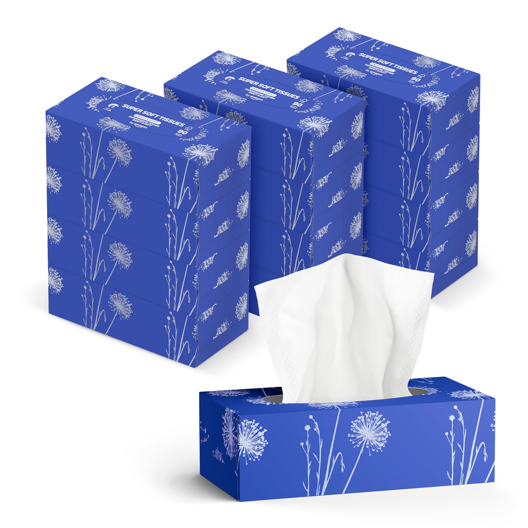 by Amazon Fazzoletti Viso 4 veli 12x100 fogli morbidi