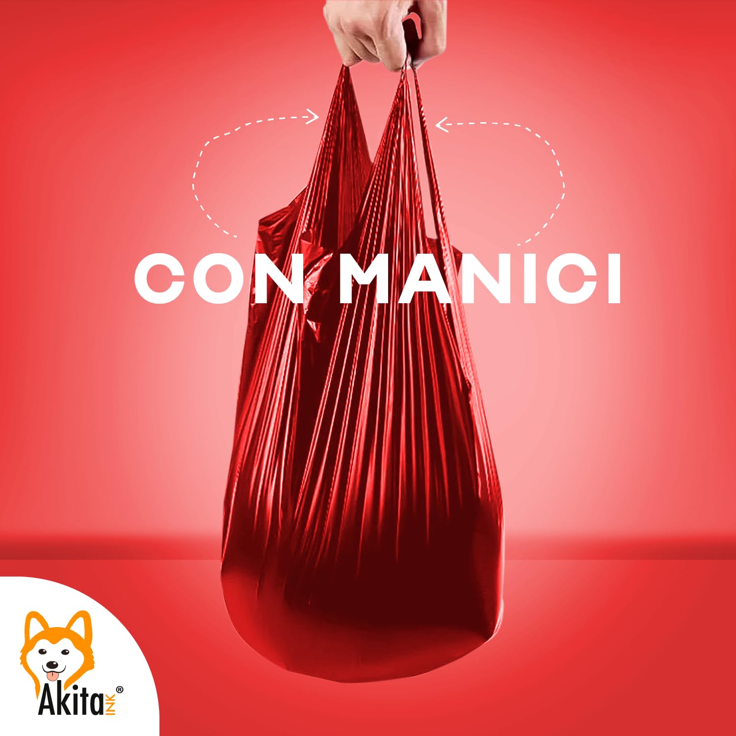 Akitaink sacchi spazzatura 45L 120 pz profumati antiforo