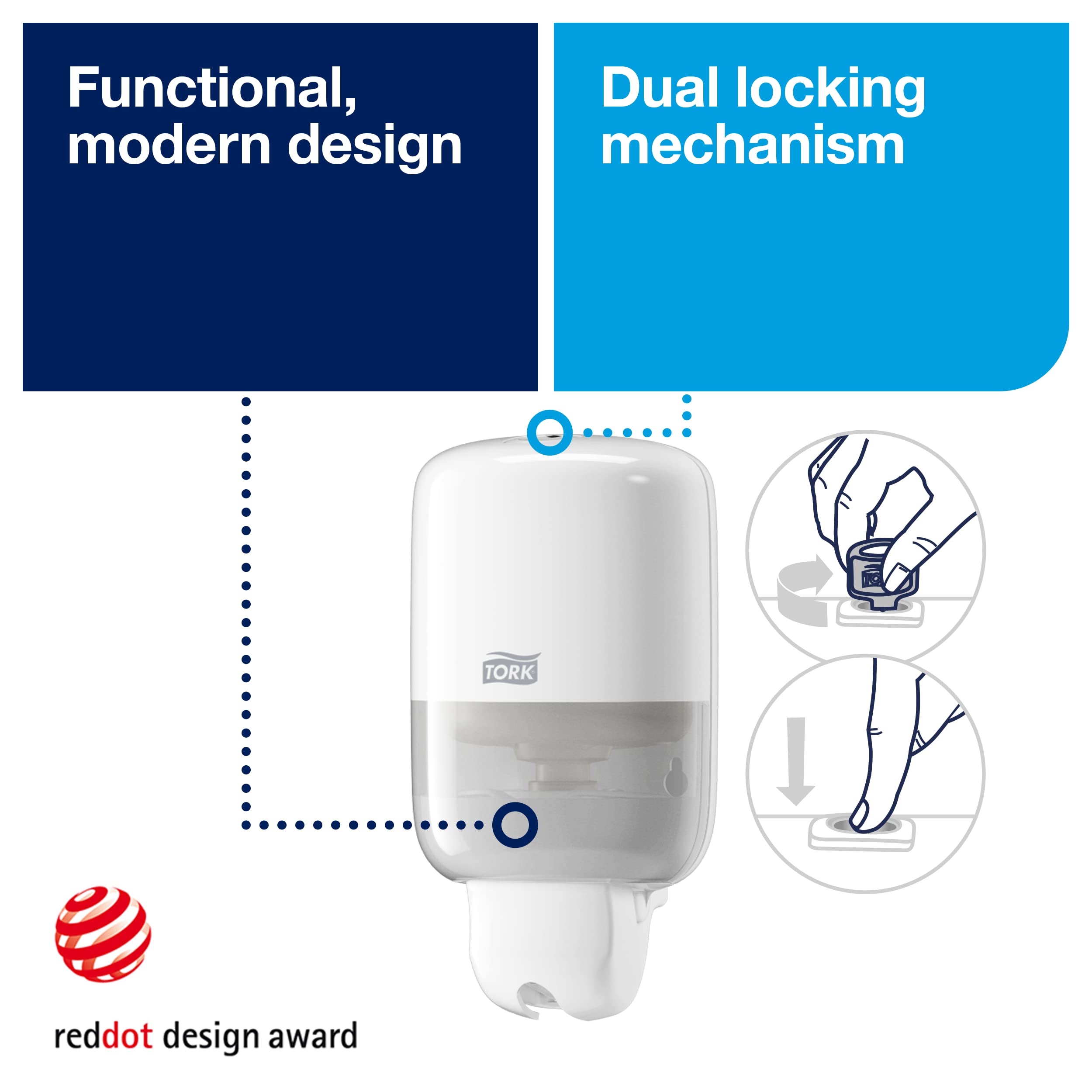 Tork Mini dispenser sapone liquido da parete ricarica