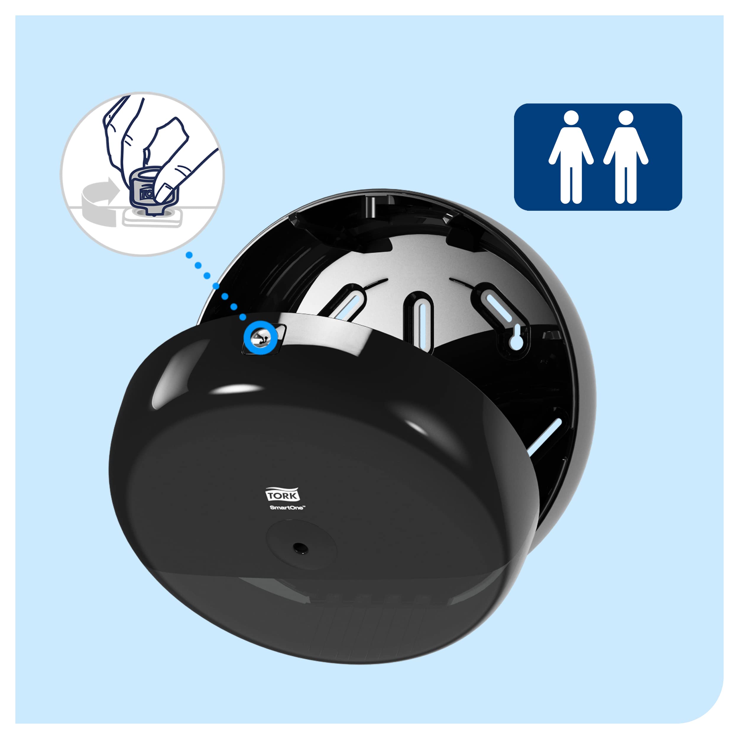 Tork SmartOne 680008 dispenser carta igienica nero T8