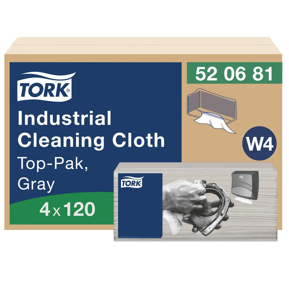 Tork W4 520681 panno pulizia industriale grigio 4x120 pezzi