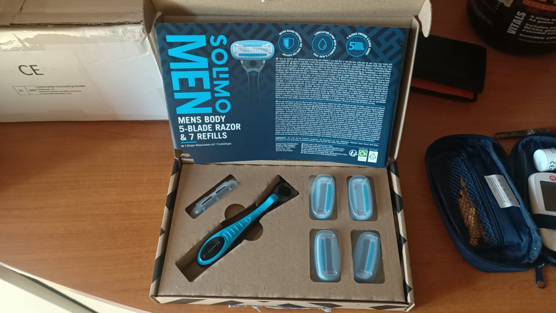 by Amazon rasoio corpo uomo 7 ricariche pelle sensibile