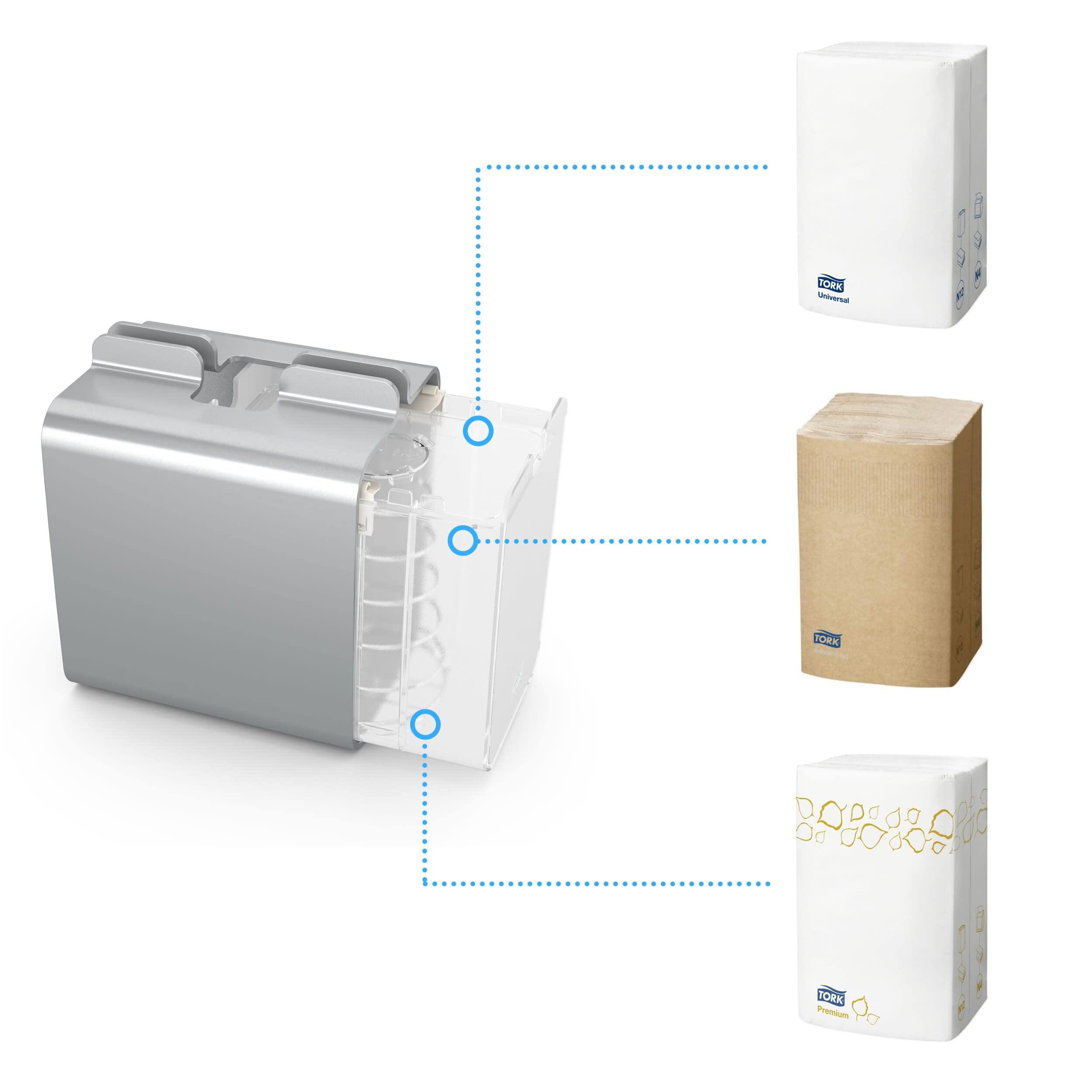 Tork Xpressnap 274002 dispenser tovaglioli N4 alluminio