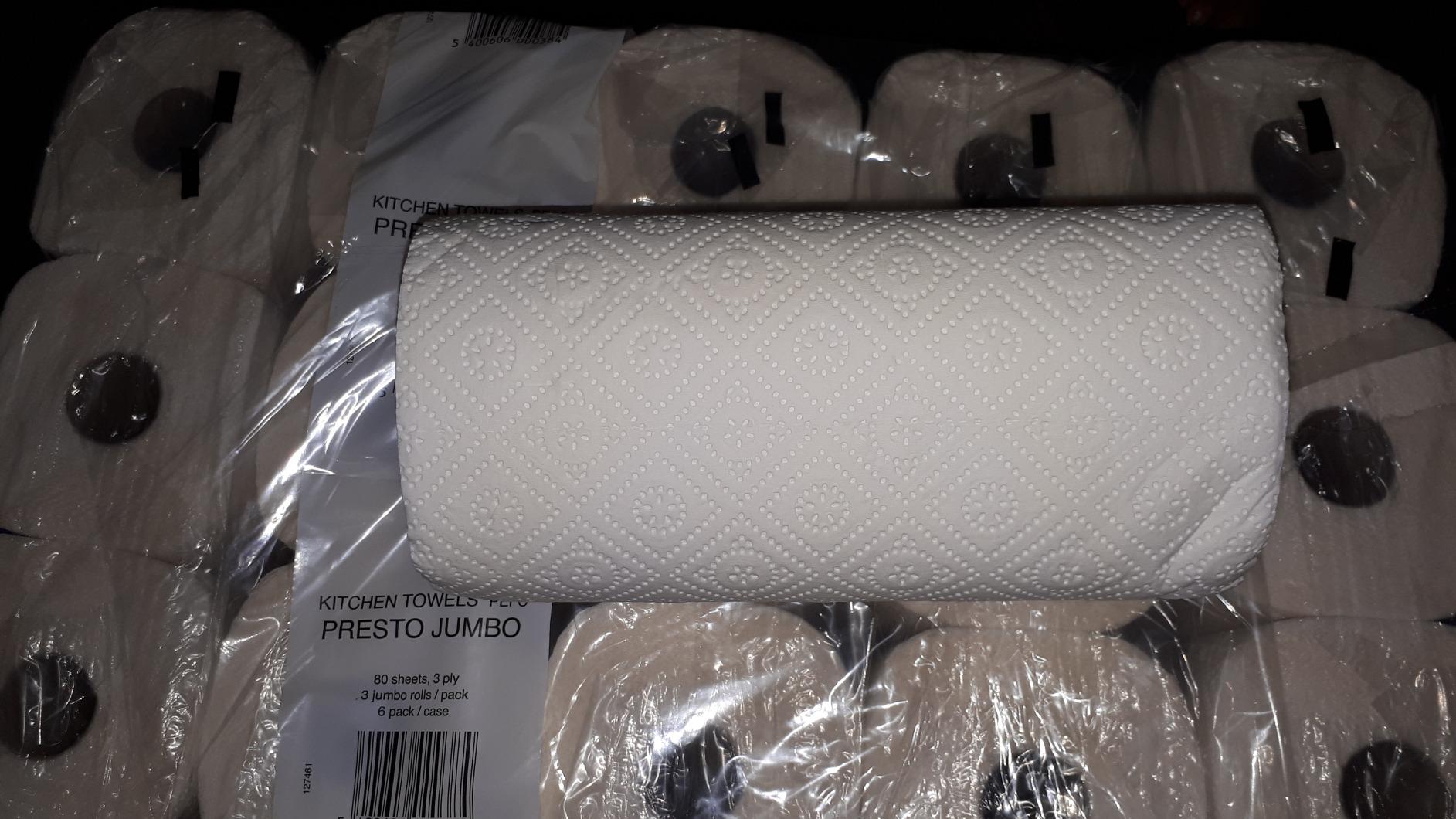 Presto Asciugatutto Jumbo carta cucina 18 rotoli 3 veli