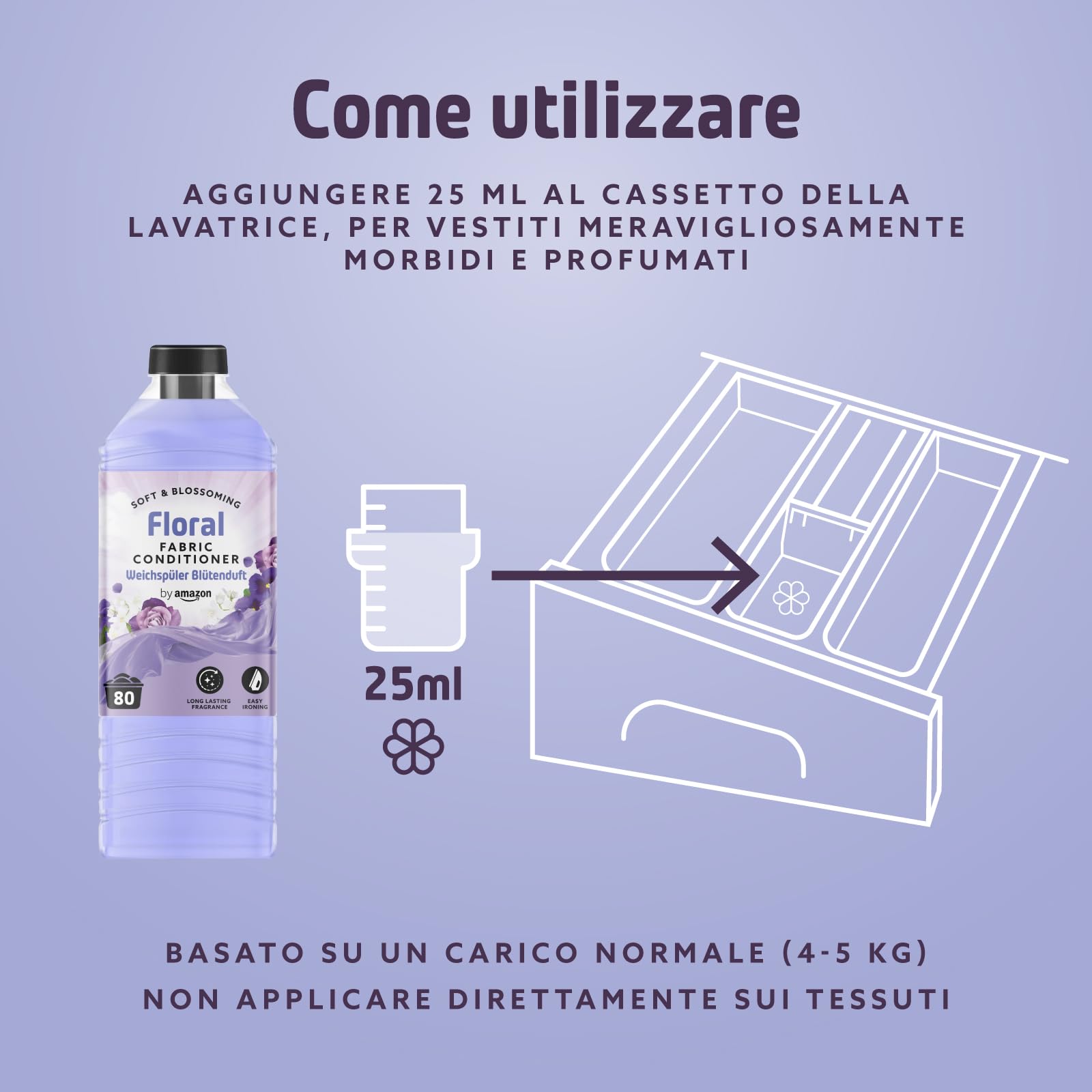 by Amazon Ammorbidente Floreale 80 Lavaggi 2 L