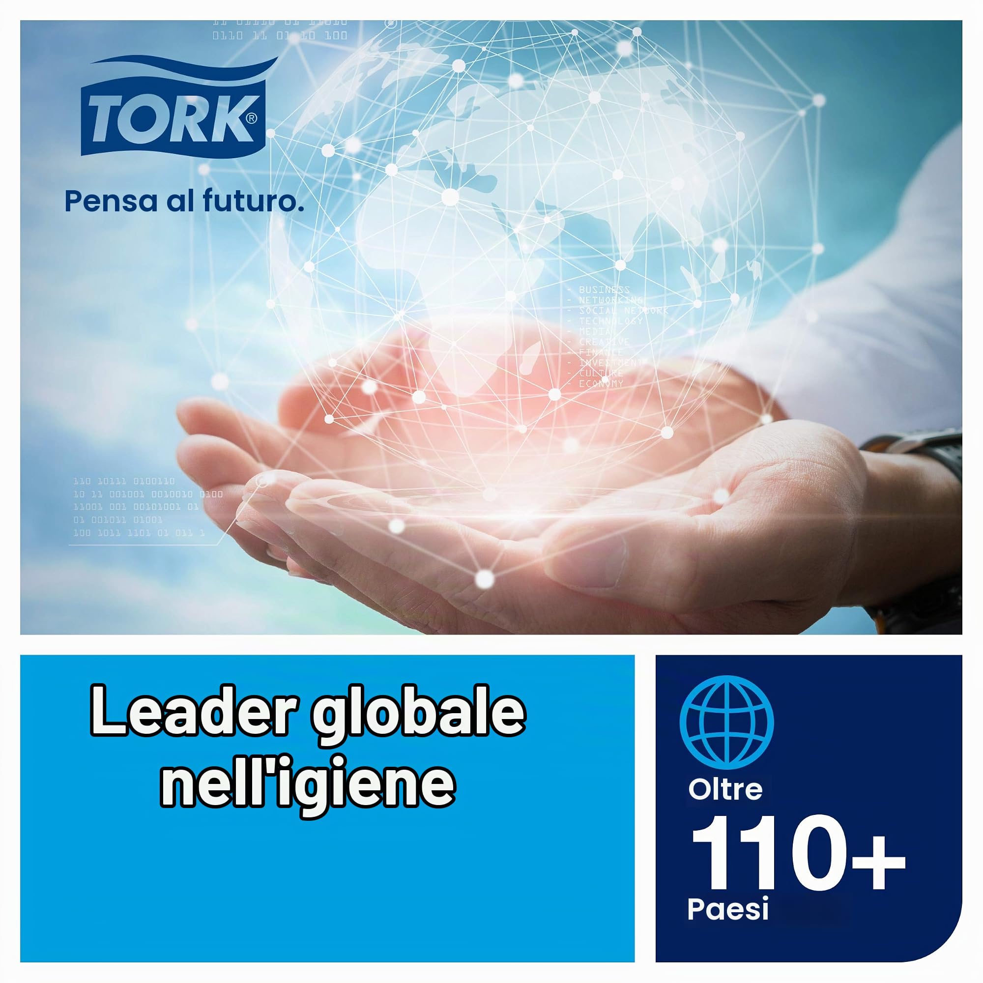 Tork 953101 dispenser asciugamani mini bianco starter pack