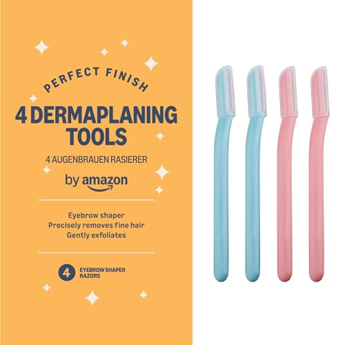 by Amazon Dermaplane Rasoio Sopracciglia 4 pezzi esfoliante