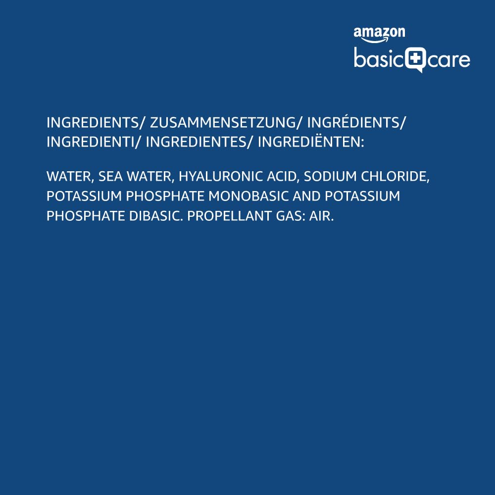 by Amazon Basic Care Spray Nasale 100 ml Acqua di Mare Ipertonico