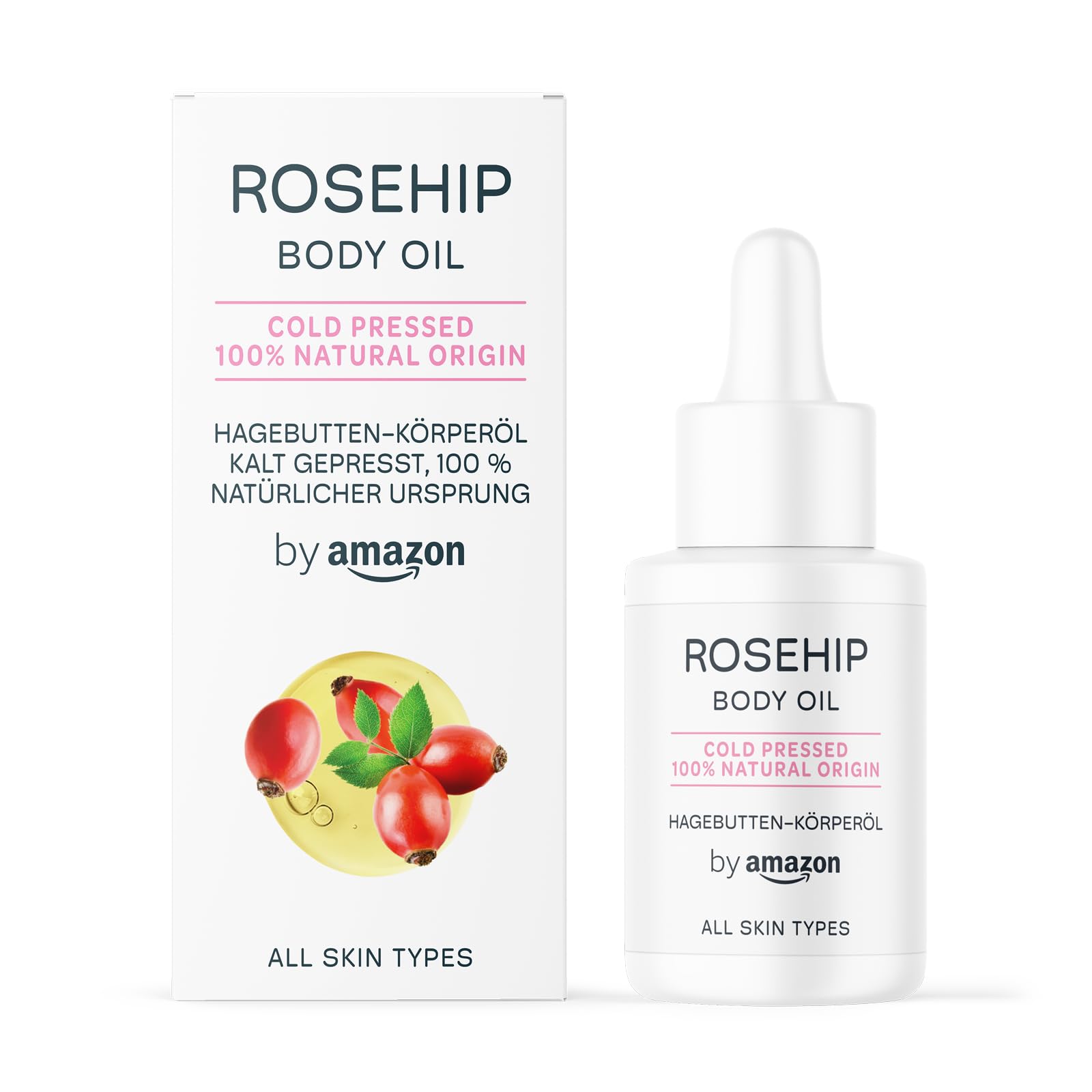 by Amazon Olio corpo rosa canina 30 ml nutriente